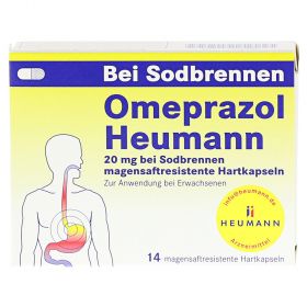 Omeprazol Heumann 20mg bei Sodbrennen – PZN 7516480
 из немецкой аптеки