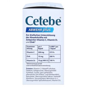 Cetebe Abwehr plus Vitamin C + Vitamin D3 + Zink Kapseln + gratis Stada Trinkflasche – PZN 2415254
 из немецкой аптеки