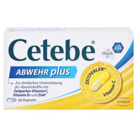 Cetebe Abwehr plus Vitamin C + Vitamin D3 + Zink Kapseln – PZN 2411150
 из немецкой аптеки