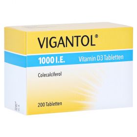 Vigantol 1000 I.E. Vitamin D3 – PZN 13155690
 из немецкой аптеки