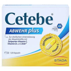 Cetebe Abwehr plus Vitamin C + Vitamin D3 + Zink Kapseln + gratis Stada Trinkflasche – PZN 2415254
 из немецкой аптеки