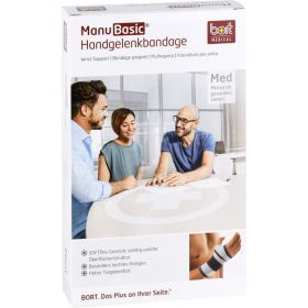 BORT ManuBasic Bandage links M silber 1 St – PZN 7670123 из немецкой аптеки