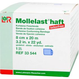 MOLLELAST haft Binden latexfrei 8 cmx20 m blau 1 St – PZN 9886011 из немецкой аптеки