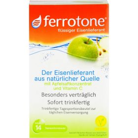 FERROTONE Eisen m.Apfelkonzentrat u.Vitamin C Btl. 14X25 ml – PZN 10399670 из немецкой аптеки