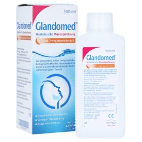 Glandomed Medizinische Mundspüllösung mit Orangengeschmack – PZN 2562280
 из немецкой аптеки