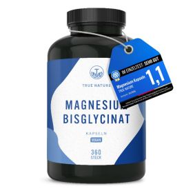 Magnesium Testsieger - Magnesium Bisglycinat (Glycinat) - 360 Kapseln = 4 Monate - TRUE NATURE® 360 St из немецкой аптеки
