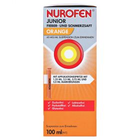 Nurofen Junior Fieber- & Schmerzsaft Orange 40 mg/ml – PZN 7776465
 из немецкой аптеки
