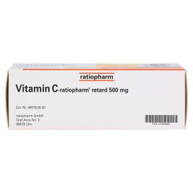 Vitamin C-ratiopharm retard 500mg – PZN 7260885
 из немецкой аптеки