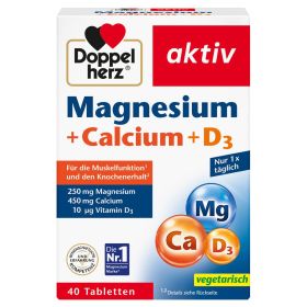 Doppelherz® Magnesium + Calcium + D3 Tabletten 40 St из немецкой аптеки