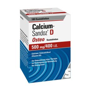 Calcium-Sandoz® D Osteo 500 mg/400 I.E. 100 St из немецкой аптеки