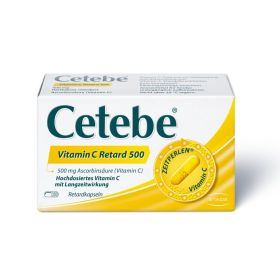 Cetebe® Vitamin C Retard 500 Arzneimittel, hochdosiertes Vitamin C mit Langzeitwirkung, - Jetzt 15% mit dem Code stada15 sparen* 180 St из немецкой аптеки