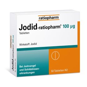 Jodid-ratiopharm® 100 μg Tabletten: für die Behandlung und Vorbeugung von Jodmangel und bestimmter Schilddrüsenerkrankungen (z. B. Kropf) 50 St из немецкой аптеки