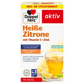 Doppelherz Heiße Zitrone mit Vitamin C + Zink 10 St из немецкой аптеки