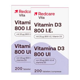 Redcare Vitamin D3 800 I.E. 2x200 St из немецкой аптеки