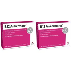 B12 Ankermann® bei Vitamin-B12-Mangel, 1.000 µg Vitamin B12 2x100 St из немецкой аптеки