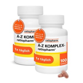 A-Z Komplex-ratiopharm: Rundum gut versorgt - 23 essenzielle Vitamine und Mineralstoffe zur gezielten Versorgung 2x100 St из немецкой аптеки