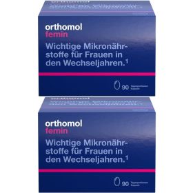 Orthomol Femin - Mikronährstoffe für Frauen in den Wechseljahren - mit Biotin, Selen, Zink, Nachtkerzenöl, Coenzym Q10 – Kapseln 2x90 St из немецкой аптеки
