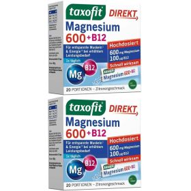 taxofit® Direkt Magnesium 600 + B12 2x20 St из немецкой аптеки
