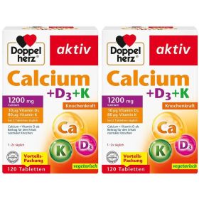 Doppelherz® aktiv Calcium + D3 + K 1200 mg 2x120 St из немецкой аптеки