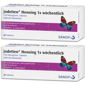 Jodetten Henning 1x wöchentlich Tabletten 2x28 St из немецкой аптеки