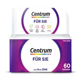 Centrum Für Sie Multivitamin Tabletten – Hochwertiges Nahrungsergänzungsmittel speziell für Frauen – Vitamine, Mineralstoffe, Spurenelemente von A bis Zink 60 St из немецкой аптеки
