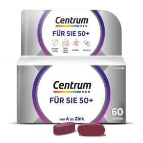 Centrum Für Sie 50+ Multivitamin Tabletten – Hochwertiges Nahrungsergänzungsmittel speziell für Frauen ab 50 – Vitamine, Mineralstoffe, Spurenelemente von A bis Zink 60 St из немецкой аптеки