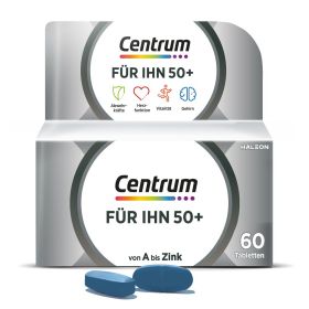 Centrum Für Ihn 50+ Multivitamin Tabletten – Hochwertiges Nahrungsergänzungsmittel speziell für Männer ab 50 – Vitamine, Mineralstoffe, Spurenelemente von A bis Zink 60 St из немецкой аптеки