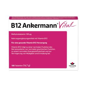 B12 Ankermann Vital vegane Vitamin B12 Tabletten zur Nahrungsergänzung 100 St из немецкой аптеки