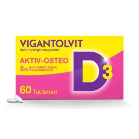 Vitamin D3 1000 I.E. VIGANTOLVIT Osteo mit K2, Kalzium für Knochen* 60 St из немецкой аптеки