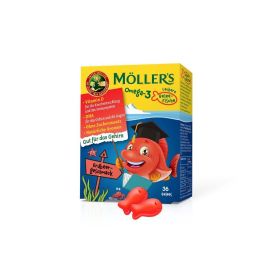 Möller’s Omega-3 Gelee Fisch Erdbeere 36 St из немецкой аптеки