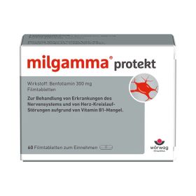 milgamma® protekt mit 300 mg Benfotiamin – fettlösliche Vorstufe von Vitamin B1 60 St из немецкой аптеки