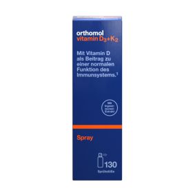 Orthomol Vitamin D3+K2 Spray - Nahrungsergänzungsmittel zur Stärkung des Immunsystems - mit Vitamin D3 und K2 MK7 20 ml из немецкой аптеки