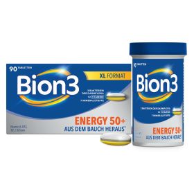 Bion3 Energy¹ 50+ Tabletten, Vitamin B12, Vitamin C, Zink, Eisen & Bakterienkulturen 90 St из немецкой аптеки