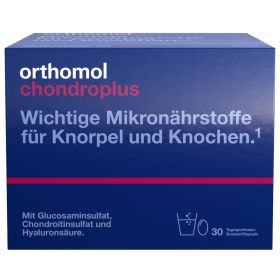 Orthomol chondroplus - Wichtige Nährstoffe für Knorpel und Knochen - Monatspackung mit praktischen Tagesportionen - Granulat/Kapseln - Jetzt 10% mit dem Code orthomol10 sparen* 30 St из немецкой аптеки