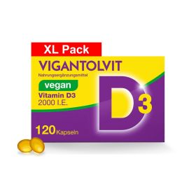 Vitamin D3 2000 I.E. VIGANTOLVIT Weichkapseln vegan - für ein aktives Leben² 120 St из немецкой аптеки