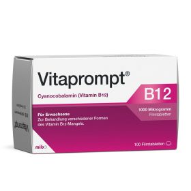 Vitaprompt®: Hochdosiertes Vitamin B12 für Körper und Geist - Jetzt 10% mit dem Code dermapharm10 sparen* 100 St из немецкой аптеки