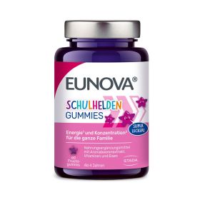 EUNOVA® Schulhelden Gummies: Multivitamine für Kinder mit Eisen und Erdbeergeschmack 60 St из немецкой аптеки