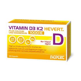 Hevert Vitamin D3 K2 plus Calcium & Magnesium 1000 IE 120 St из немецкой аптеки