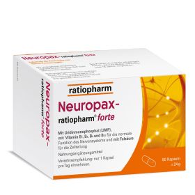 Neuropax-ratiopharm forte mit Uridinmonophosphat (UMP), Vitamin B12 und Folsäure 80 St из немецкой аптеки