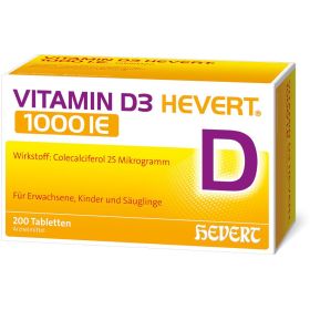 Hevert® Vitamin D3 1000 IE 200 St из немецкой аптеки