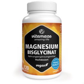 Magnesium Bisglycinat hochdosiert 1500 mg vegan – 300 mg elementar pro Tagesdosis – nur 2 Kapseln täglich 120 St из немецкой аптеки