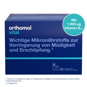 Orthomol Vital - Mehr Energie bei Müdigkeit und Erschöpfung - hochdosiert mit 1.000 ug Vitamin B12 - Trinkampullen/Kaps. 30 St из немецкой аптеки