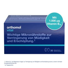 Orthomol Vital - Mehr Energie bei Müdigkeit und Erschöpfung - hochdosiert mit 1.000 ug Vitamin B12 - Tabletten/Kapseln 30 St из немецкой аптеки