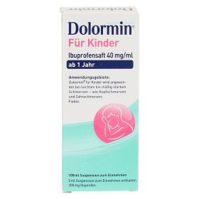 Dolormin für Kinder Ibuprofensaft 40mg/ml – PZN 11528543
 из немецкой аптеки