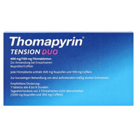 Thomapyrin TENSION DUO 400mg/100mg – PZN 12551047
 из немецкой аптеки