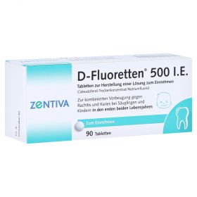 D-Fluoretten 500 I.E. Tabl.z.Herst.e.Lsg.z.Einnehmen – PZN 1610137
 из немецкой аптеки