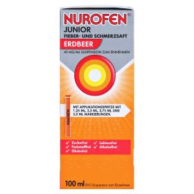 Nurofen Junior Fieber- & Schmerzsaft Erdbeer 40 mg/ml – PZN 7776471
 из немецкой аптеки