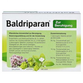 Baldriparan Zur Beruhigung – PZN 10124795
 из немецкой аптеки