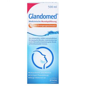 Glandomed Medizinische Mundspüllösung mit Orangengeschmack – PZN 2562280
 из немецкой аптеки