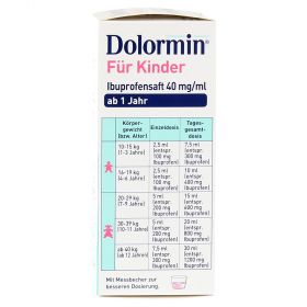 Dolormin für Kinder Ibuprofensaft 40mg/ml – PZN 11528543
 из немецкой аптеки